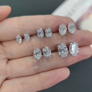 Tuân thủ đồ trang sức phòng thí nghiệm Grown bông tai kim cương bán buôn 9K 10k 14k 18K vàng rắn tùy chỉnh CARATS hình dạng IGI chứng nhận kim cương đinh tán - Product Image 3