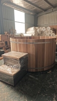 Fabricant professionnel de baril en bois de cèdre rouge bain douche bain à remous baignoire en bois de cèdre