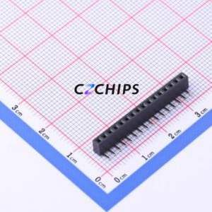 PM200-1-16-W-4.3 Pin Socket Bent Lead Through Hole,P=2mm Connector 1x16P 2mm Square Hole Right Angle Insert - Product Image 1