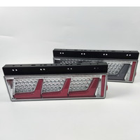Feu arrière multifonctionnel universel à LED 24V étanche pour camions japonais remorques tracteurs lourds ABS rouge