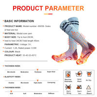 Winter Outdoor Hunting Walking Skiing Chaussettes chauffantes à batterie rechargeable Femmes Hommes Chaussettes chauffantes thermiques