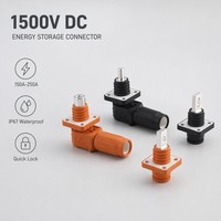 Prise de connexion rapide 250A en cuivre pur plaqué argent pour armoire industrielle, étanche IP67, borne de batterie