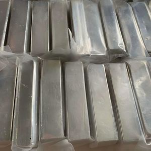 Lingot d'indium métallique 1 kg, non allié, non secondaire, haute pureté 5N (99,995%), blanc argenté, plastique, usage industriel, caisse en bois - Product Image 4