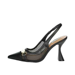 Ferre Women's Slingback <b>Pumps</b> <b>Black</b> F-361 Pointed Toe Mesh Heels - Product Image 1