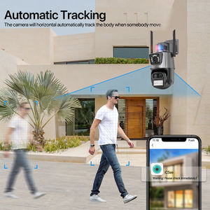 フルカラー4K 8MP 三眼デュアルスクリーンWIFI PTZ自動追跡屋外セキュリティIP 8倍ズームカメラ監視CCTV ICSee - Product Image 5