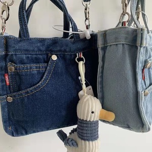 Benutzer definierte Logo Denim Tasche ins koreanische Version von coolen Kunst Trend Hand Frachtbrief Einkaufstasche Frauen - Product Image 6
