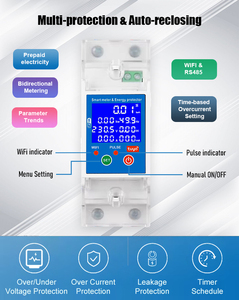Nouveau 80A Tuya WIFI AC80-300V intelligent sur sous-tension protecteur interrupteur énergie kWh mètre pour la maison <span class=keywords><strong>Holtel</strong></span> - Product Image 3
