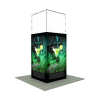 Comptoir promotionnel portable en acrylique rétroéclairé par LED pour bijoux et salons professionnels