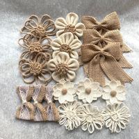 Tissu Rose en lin/Jute de style rustique, 50 m, étoffe en lin, Jute pour mariage, fleurs artisanales faites à la main, accessoires décoratifs