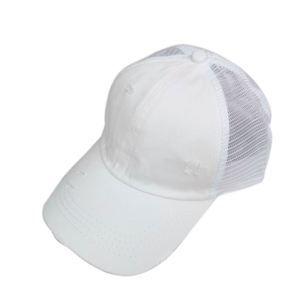 Washed Distressed <b>Girls</b> <b>Baseball</b> Kid Hat With Ponytail Hole Messy Bun <b>Cap</b> for Ages 4-10 Promotion Gift - Product Image 3