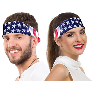 FUBU 54*54cm Cotton USA FLAG Bandana Multifunctional Custom Printed Neck Gaiter Tube Bandana Magic Square Scarf