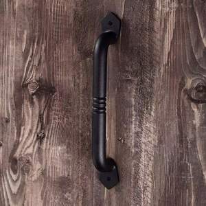 WEKIS Modern Design Black Heavy Duty Carbon Steel <b>Handle</b> Pull Sliding Barn <b>Door</b> Hardware 200mm Length Easy Installation <b>Door</b> - Product Image 5