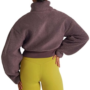 Sudadera Corta con Capucha para Mujer, 100% Algodón Polar, Suave, Antiarrugas, Talla Grande, con Cierre de 1/2 Cremallera - Product Image 2