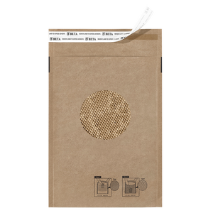 Sac d'emballage en papier compostable, <span class=keywords><strong>enveloppe</strong></span> rembourrée en papier nid d'abeille pour cosmétiques, emballage en papier - Product Image 1