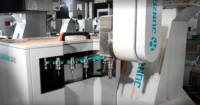 Machine CNC 5 axes ATC 16 robuste avec commande LNC/OSAI pour la fabrication de composants de meubles en bois de haute précision