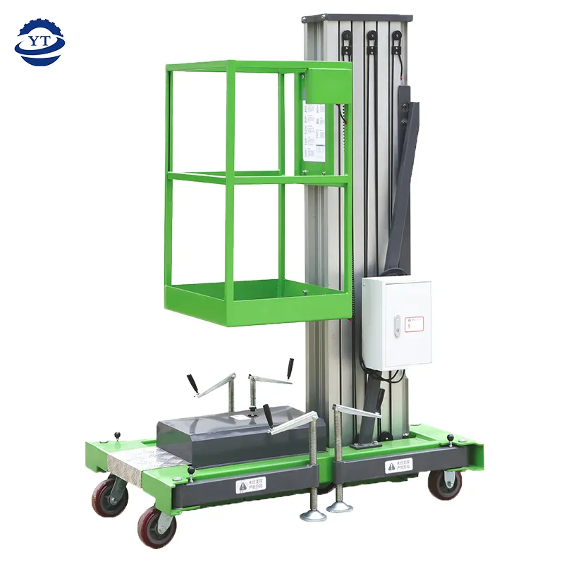 Lifting Height Adjustable One Mast Aluminum Alloy Work Platform Portable Mobile Electric Lift