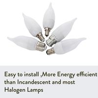 Ampoules LED à lumière de bougie E14 E27 E26 E12 B22 B15 1,5W Flamme Lustre 110-220V 2835 SMD Remplace les lampes halogènes 15W pour la décoration intérieure