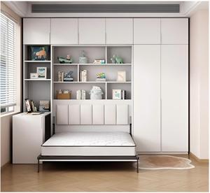 Lits pliants design moderne, lits Murphy, <span class=keywords><strong>gain</strong></span> <span class=keywords><strong>de</strong></span> <span class=keywords><strong>place</strong></span>, meubles <span class=keywords><strong>de</strong></span> maison, petit appartement, <span class=keywords><strong>lit</strong></span> mural invisible avec ensemble <span class=keywords><strong>de</strong></span> placard - Product Image 1