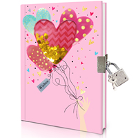 Großhandel A5 Mädchen Hardcover Notizbücher mit Fadenbindung, Schloss und Schlüssel