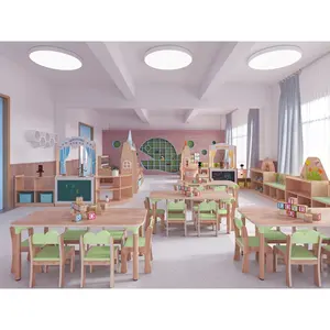 wood table and chair set kindergarten furniture manufacturer elementary pre school outdoor wooden lockers for kids