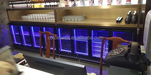 Edelstahl Schaukel 2 Türen Getränke Kühlschrank Glas Mini Bar Kühler - Product Image 4