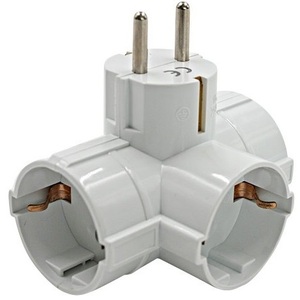 Schuko 16A Multi Socket <b>Adapter</b> With Grounding Plug For Home Use - Product Image 2