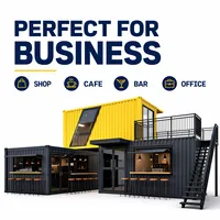 Op maat gemaakte creatieve, milieuvriendelijke, duurzame containerwoning, moderne prefab winkel, café, bar, modulaire woning, pop-up restaurant