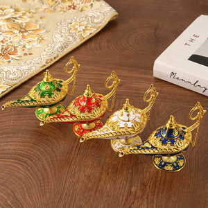 Lampe Aladdin en métal rétro, décoration d'intérieur, imitation antique moderne, élégante pour cadeau - Product Image 2