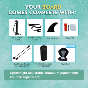 Tabla de <span class=keywords><strong>Paddle</strong></span> Surf Inflable OEM de 11.5 pies con Tecnología Drop Stitch, 33 Pulgadas de Ancho Extra, <span class=keywords><strong>SUP</strong></span> Rígido para Turismo con Accesorios Completos - Product Image 5