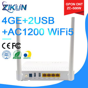 เทอร์มินัล GPON FTTH ไฟเบอร์ ONU AC1200 ดูอัลแบนด์ WiFi 5 พอร์ต RJ45 4 ช่อง + พอร์ต USB 2 ช่อง โมเด็มเราเตอร์อินเทอร์เน็ต ZC-500W - Product Image 6
