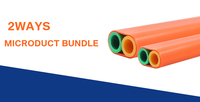 Qitian saluran mikro HDPE 2 arah kabel optik serat 1.2mm selubung PE telekomunikasi Blowing udara FTTH proyek jaringan 14/10mm Ukuran