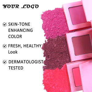 2023 toz allık paleti Pan özel etiket üreticileri pırıltılı mat su geçirmez Vegan organik pembe allık - Product Image 2