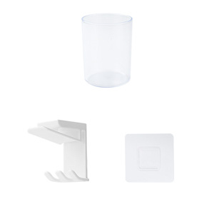 Toothbrush Holder Set Rectangular No Drilling Required Easy To Clean For Bathroom Use - Product Image 3