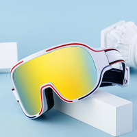 Lunettes de ski et de snowboard unisexes Partagas, vente en gros, mode, coupe-vent, respirantes, avec lentilles miroir, pour femmes et hommes