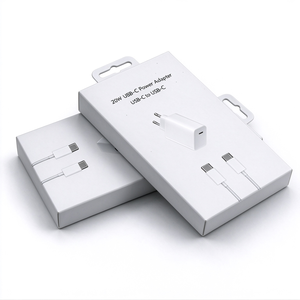 อะแดปเตอร์แปลงไฟ 20W PD USB-C หัวปลั๊ก EU US UK, ชุดอุปกรณ์ชาร์จเร็วแบบติดผนัง พร้อมสายชาร์จ USB-C to USB-C ใช้ได้กับ iPhone 15-18 - Product Image 2