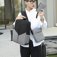 Sac à dos pour ordinateur portable grande capacité 3-en-1, ensemble sac d'école et sacoche professionnelle, offre spéciale