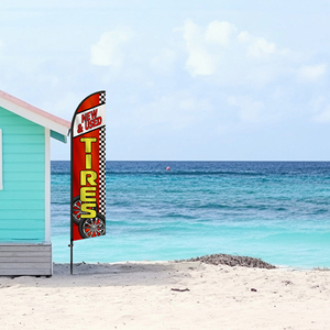 2.5*11.5 FT NEW USED TIRES High Quality Custom Feather <b>Flags</b> Beach <b>Flag</b> for Beach Party and Advertising Promotions - Product Image 4