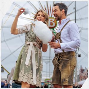 Vestido Dirndl Bávaro Personalizado para Mujer, Verde con Delantal, Traje Tradicional Alemán, Ropa para Oktoberfest - Product Image 3