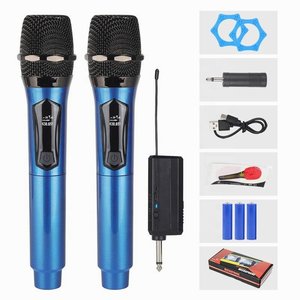 <b>Wireless</b> Dynamic Microphone Set Metal Karaoke <b>Mic</b> Handheld Audio for Outdoor Events Live Singing - Product Image 2