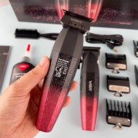 Tondeuse à barbe et cheveux 2-en-1 VGR V-640, nouveau design, en métal, professionnelle, sans fil, pour barbier, tondeuse à cheveux, rasoir