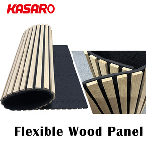 แผงอะคูสติกไม้ยืดหยุ่นสไตล์ใหม่ของ kasaro ราคาถูกกว่าและบางกว่าสำหรับคลังสินค้าหรือห้องนั่งเล่นพร้อมใบรับรอง CE - Product Image 4