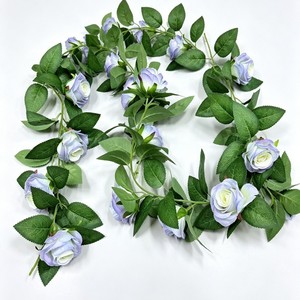 Guirlandes de roses artificielles Dx, blanc, champagne, pêche, rose, violet clair, bleu clair, 200g, décoration de mariage, décoration de la maison, à suspendre au sol ou au mur - Product Image 5