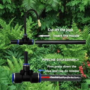 Kit d'irrigation universel par micro-pulvérisation 80 pieds, système d'arrosage de jardin à raccord rapide et pulvérisation fixe, flexible et facile à installer - Product Image 3