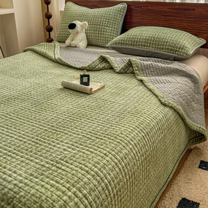 Parure de lit en coton lavé trois pièces, housse de protection simple pour matelas Simmons, couvertures de lit - Product Image 1