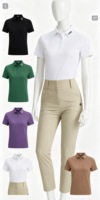 Nouveau modèle de t-shirt de golf pour femme à manches courtes, séchage rapide, extensible, coupe ajustée, pour le sport - Haut de sport de golf