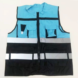 เสื้อกั๊กสะท้อนแสงสีเขียว เหลือง ส้ม น้ำเงิน ระบายอากาศได้ดี มองเห็นได้ชัดเจน ปลอดภัย มีช่องใส่บัตรประจำตัว เหมาะสำหรับวิศวกรสำรวจ ช่างก่อสร้าง และงานภาคสนาม - Product Image 3