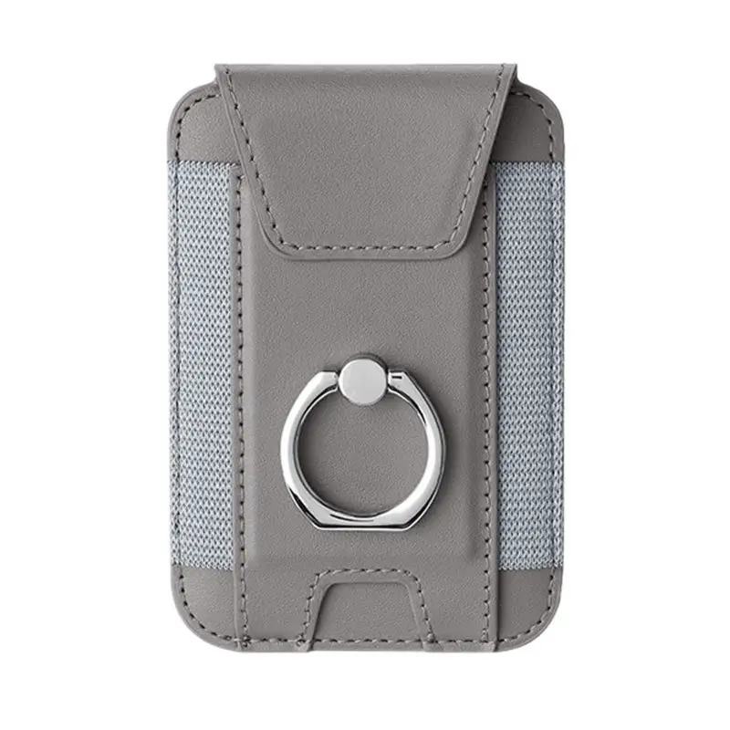 magnetische kartenhalter brieftasche handyhüllen aus leder mag kreditkartenhalter sichere brieftasche mit ringgriff