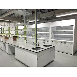 Top <span class=keywords><strong>Quality</strong></span> Laboratory <span class=keywords><strong>Furniture</strong></span> Island Bench Alta Qualidade Resistência À Corrosão e Água Proof Center Steel Table - Product Image 1