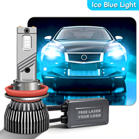 Phare LED bleu glace M6 130W à tube double en cuivre CSP3570 H1 H3 H7 H8 H9 H11 H16 avec driver externe Canbus 12V 24V – Vente directe usine