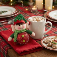 Peluche de lutin de Noël SANWEI, adorable, super douce, jouet en peluche, nouveau design d'anime, cadeau de Noël pour garçons et filles